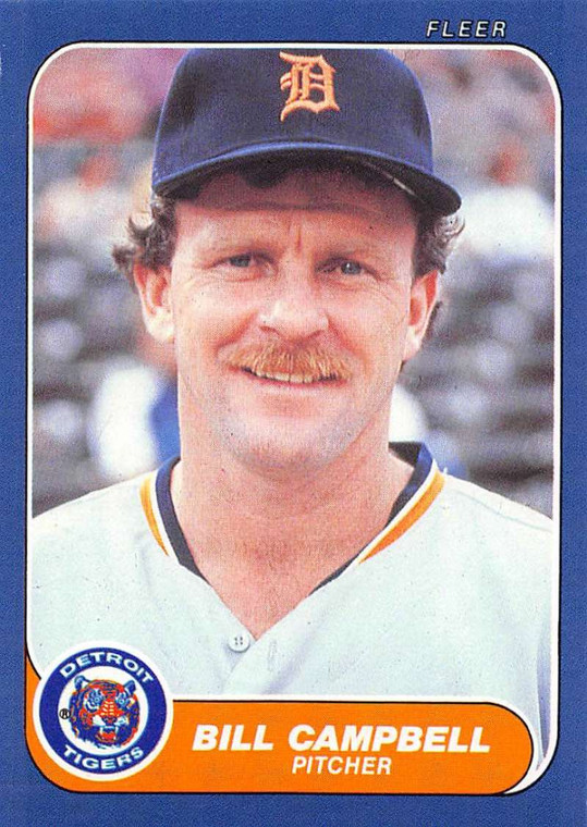 1986 Fleer Update #U-17 Bill Campbell VG Detroit Tigers 