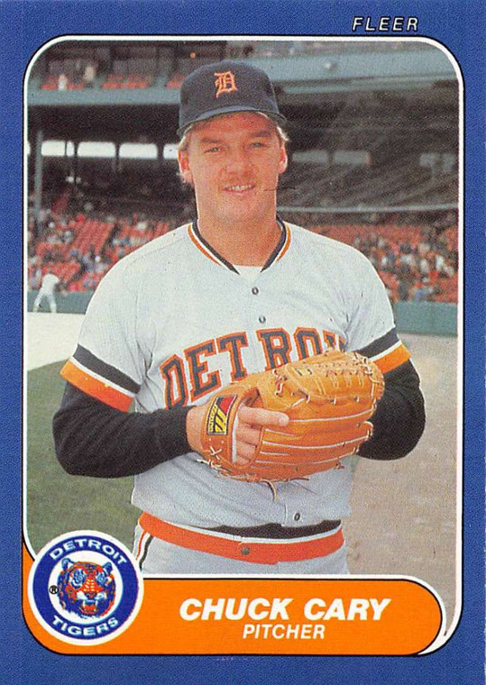 1986 Fleer Update #U-21 Chuck Cary VG RC Rookie Detroit Tigers 