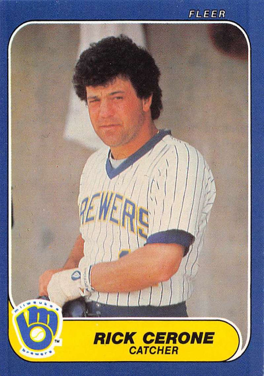 1986 Fleer Update #U-23 Rick Cerone VG Milwaukee Brewers 