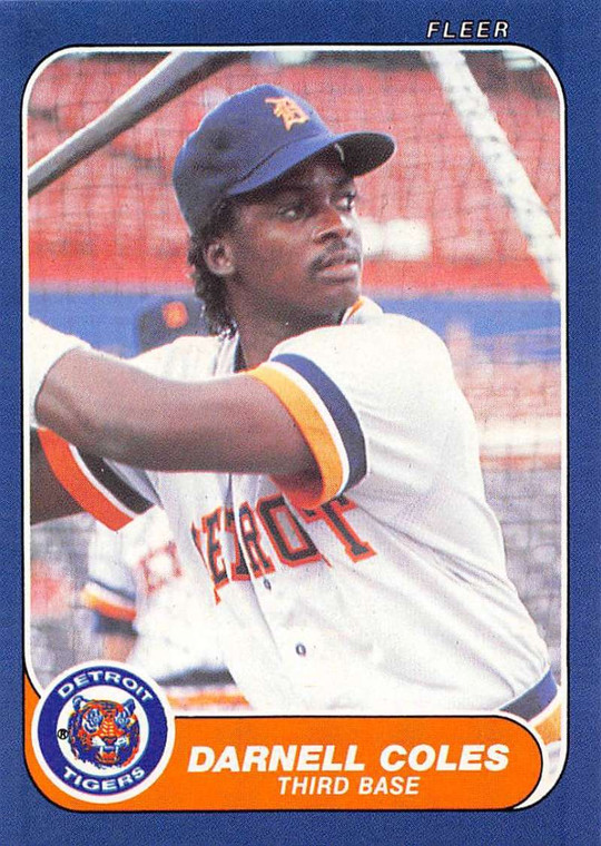 1986 Fleer Update #U-27 Darnell Coles VG Detroit Tigers 