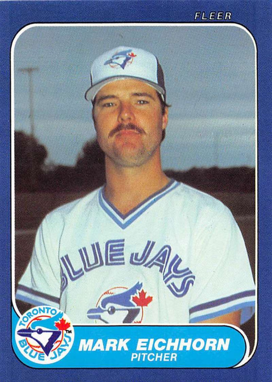 1986 Fleer Update #U-38 Mark Eichhorn VG RC Rookie Toronto Blue Jays 