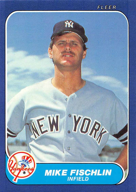 1986 Fleer Update #U-40 Mike Fischlin VG New York Yankees 