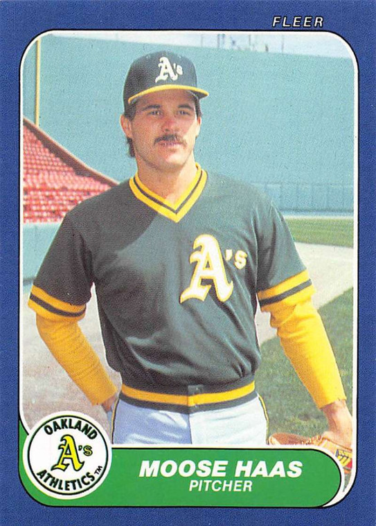 1986 Fleer Update #U-48 Moose Haas VG Oakland Athletics 