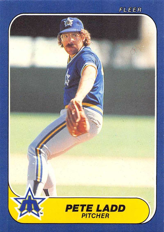 1986 Fleer Update #U-63 Pete Ladd VG Seattle Mariners 