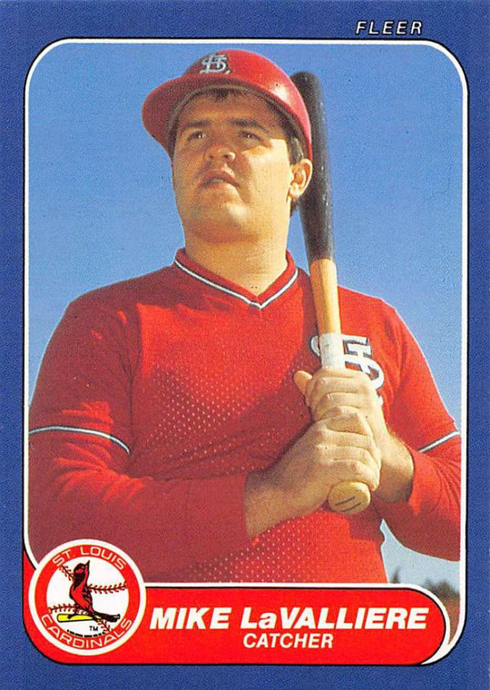 SOLD 38645 1986 Fleer Update #U-65 Mike LaValliere VG RC Rookie St. Louis Cardinals 