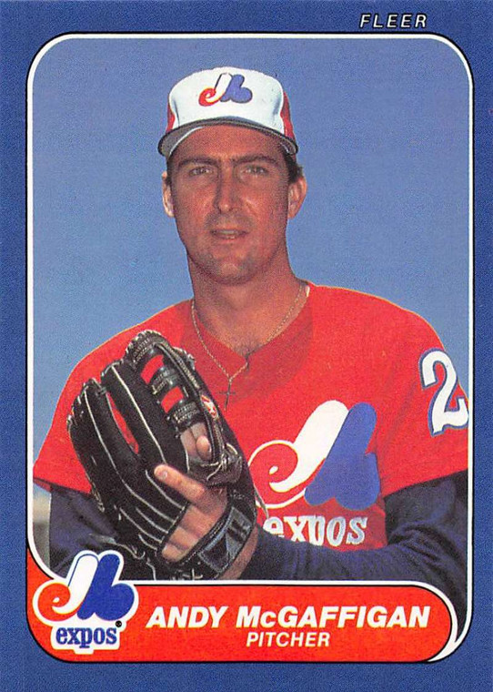 1986 Fleer Update #U-74 Andy McGaffigan VG Montreal Expos 
