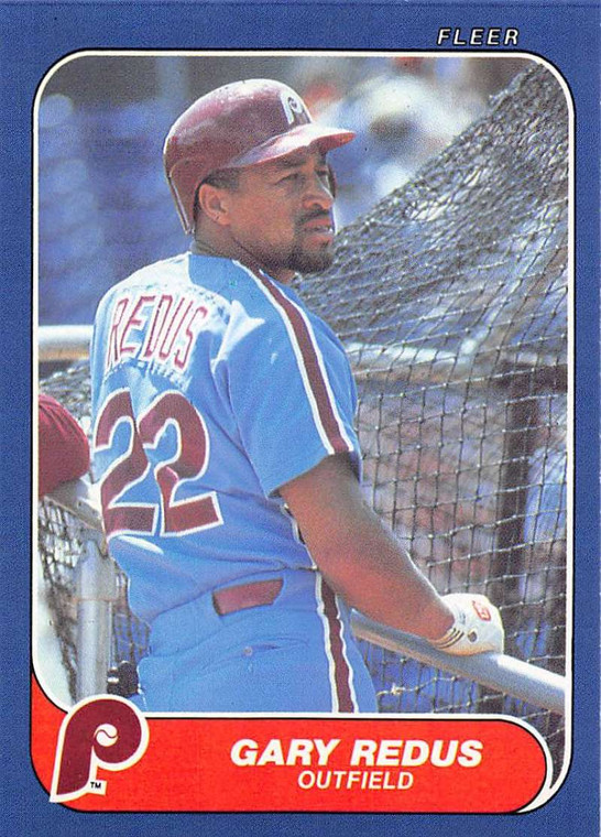 1986 Fleer Update #U-94 Gary Redus VG Philadelphia Phillies 