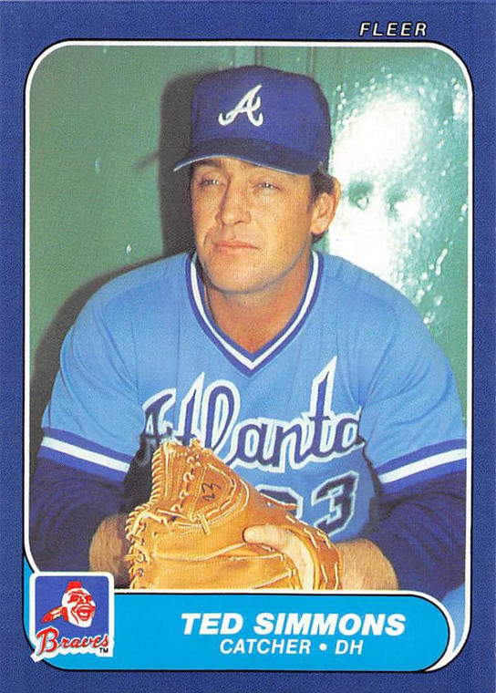 1986 Fleer Update #U-106 Ted Simmons VG Atlanta Braves 