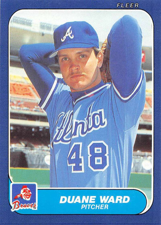 1986 Fleer Update #U-125 Duane Ward VG RC Rookie Atlanta Braves 