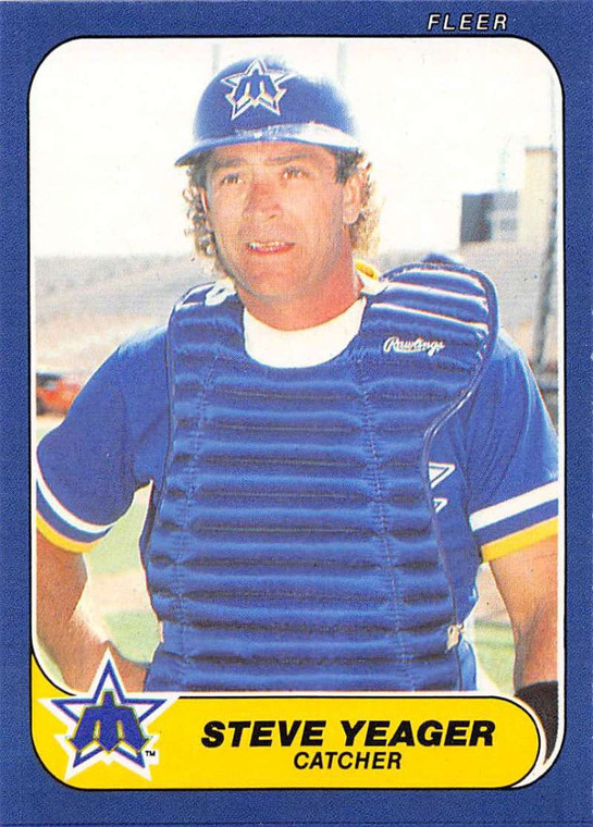 1986 Fleer Update #U-131 Steve Yeager VG Seattle Mariners 