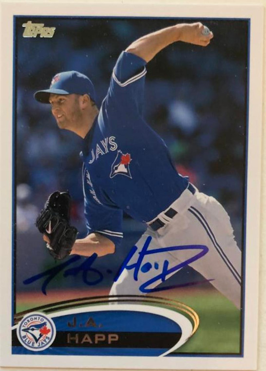 JA Happ Autographed 2012 Topps Update #US286