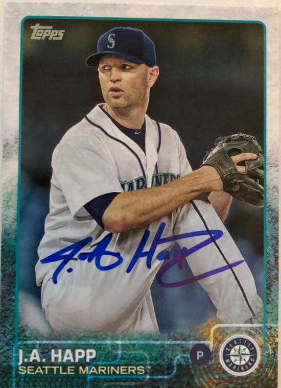 JA Happ Autographed 2015 Topps #414