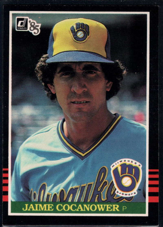 1985 Donruss #455 Jaime Cocanower VG RC Rookie Milwaukee Brewers 