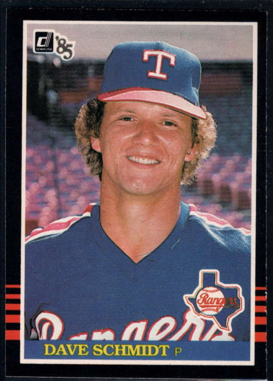 1985 Donruss #586 Dave Schmidt VG Texas Rangers 