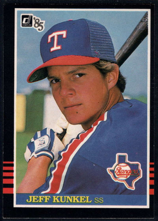 1985 Donruss #587 Jeff Kunkel VG RC Rookie Texas Rangers 