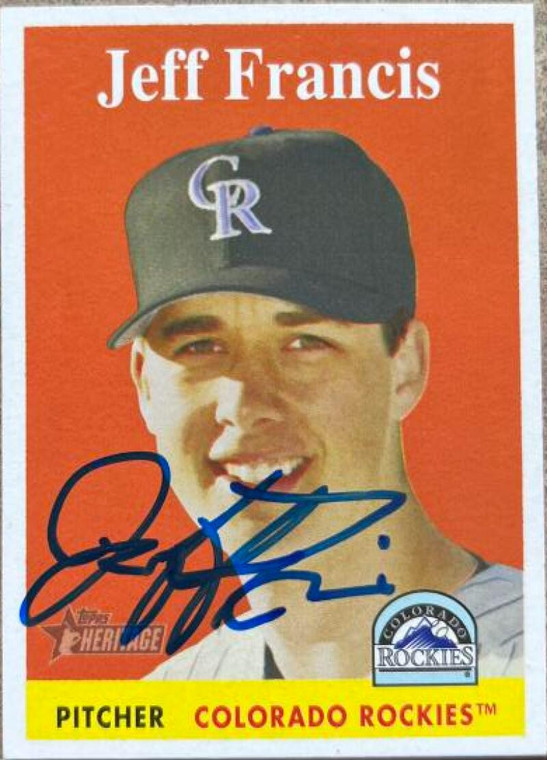 Jeff Francis Autographed 2007 Topps Heritage #111