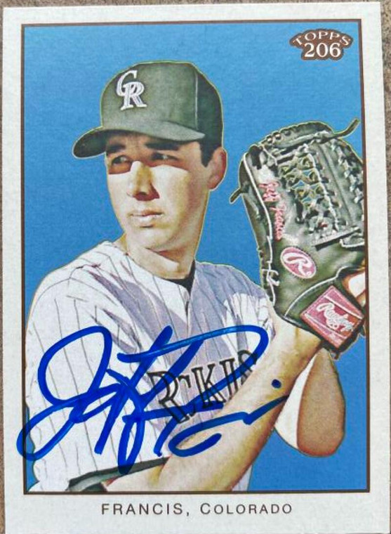 Jeff Francis Autographed 2009 Topps 206 #106