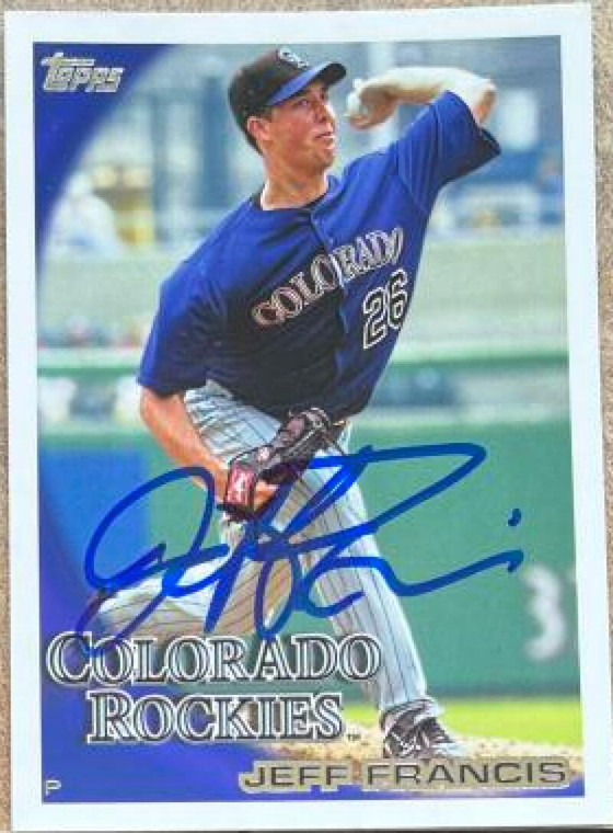 Jeff Francis Autographed 2010 Topps #406