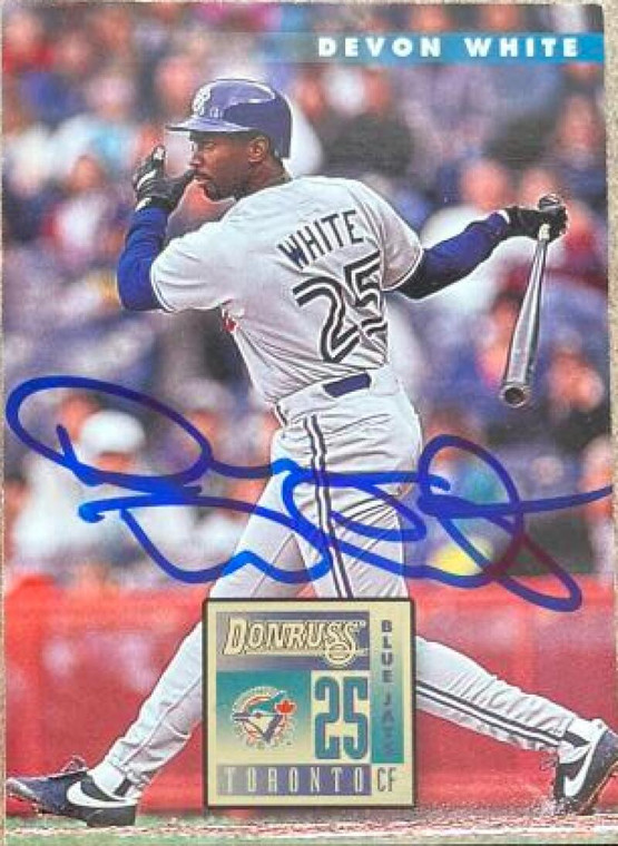 Devon White Autographed 1996 Donruss #464