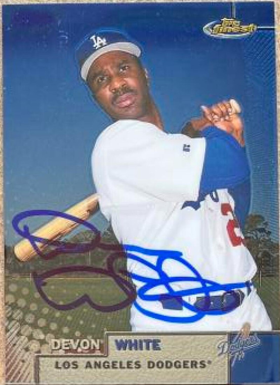 SOLD 123908 Devon White Autographed 1999 Topps Finest #247