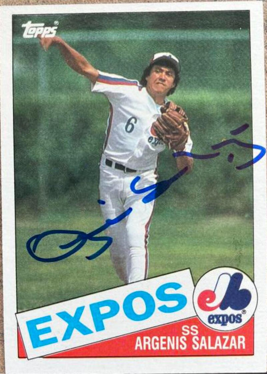 Argenis Salazar Autographed 1985 Topps #154