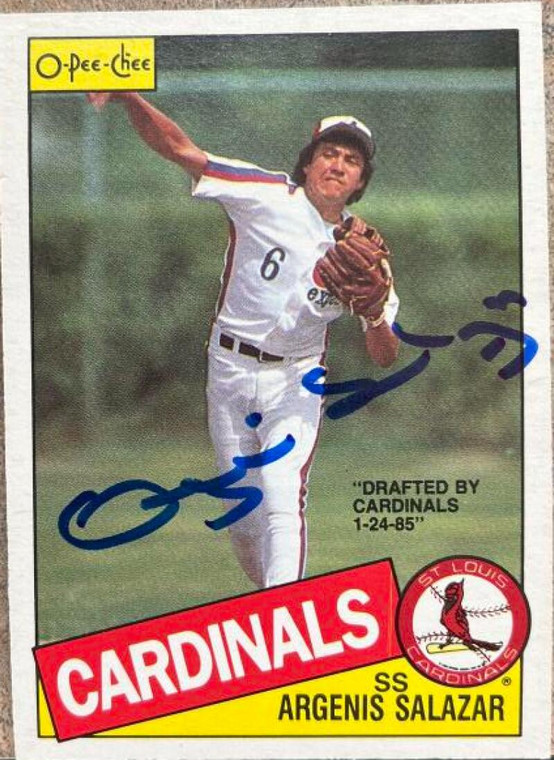 Argenis Salazar Autographed 1985 O-Pee-Chee #154