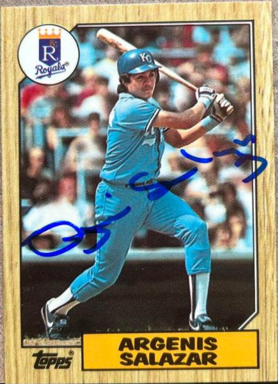 Argenis Salazar Autographed 1987 Topps Tiffany #533