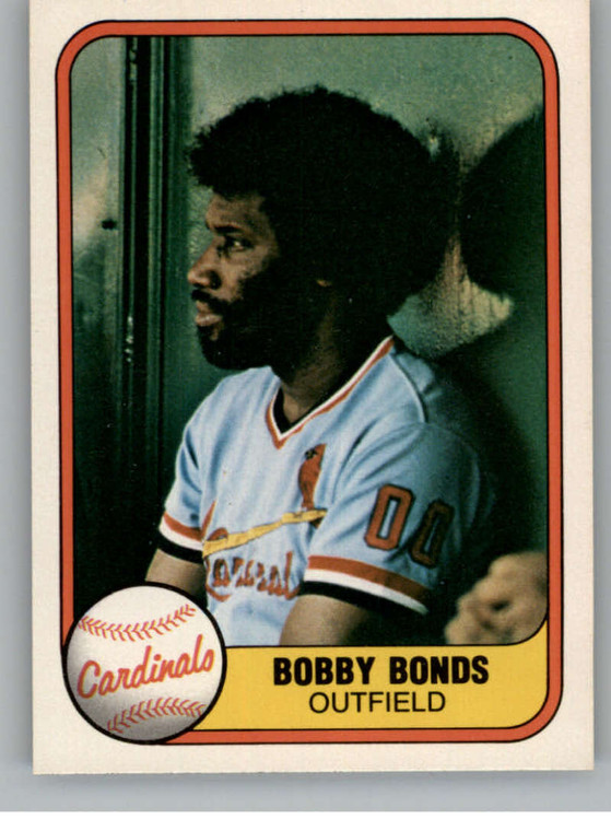 1981 Fleer #548 Bobby Bonds VG St. Louis Cardinals 