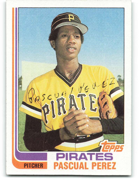 1982 Topps #383a Pascual Perez ERR VG Pittsburgh Pirates 