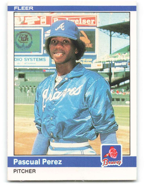 1984 Fleer #188 Pascual Perez VG Atlanta Braves 