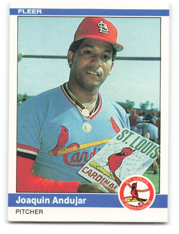 SOLD 27289 1984 Fleer #319 Joaquin Andujar VG St. Louis Cardinals 