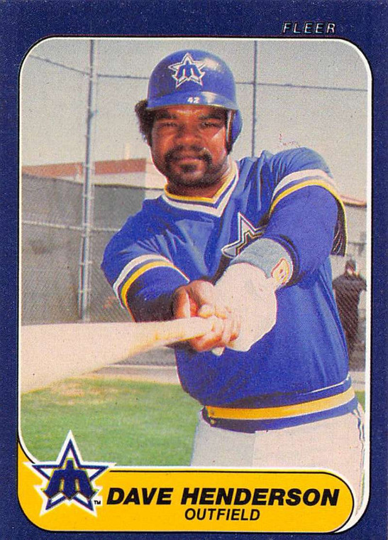 1986 Fleer #465 Dave Henderson VG Seattle Mariners 