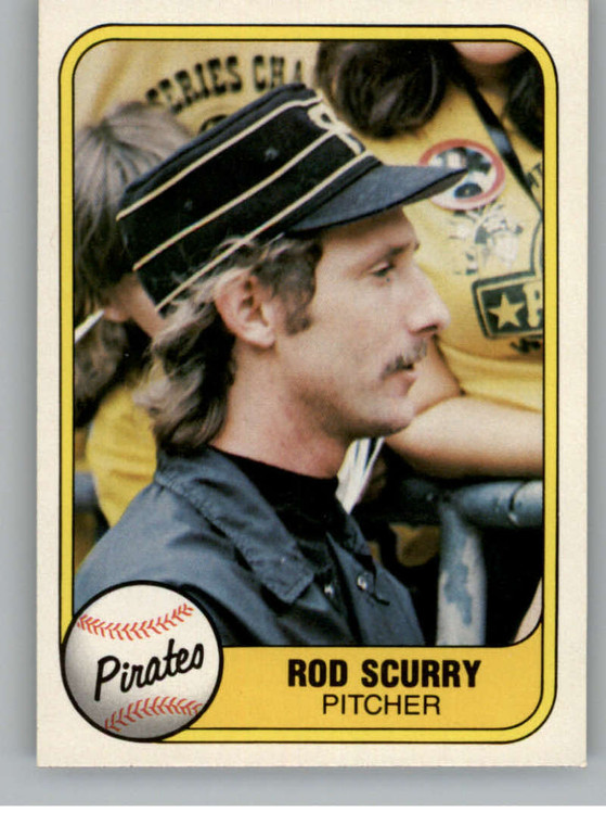 1981 Fleer #380 Rod Scurry VG RC Rookie Pittsburgh Pirates 