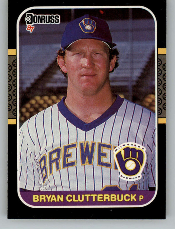 1987 Donruss #397 Bryan Clutterbuck VG RC Rookie Milwaukee Brewers 