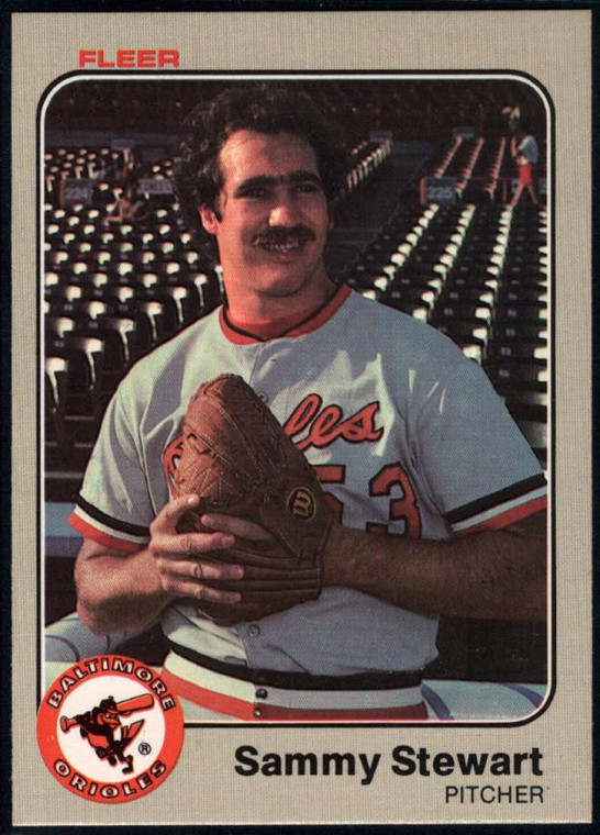 1983 Fleer #74 Sammy Stewart VG Baltimore Orioles 