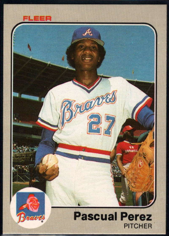 1983 Fleer #144 Pascual Perez VG Atlanta Braves 