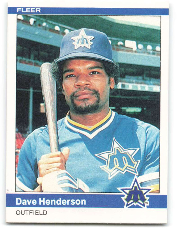 1984 Fleer #611 Dave Henderson VG Seattle Mariners 