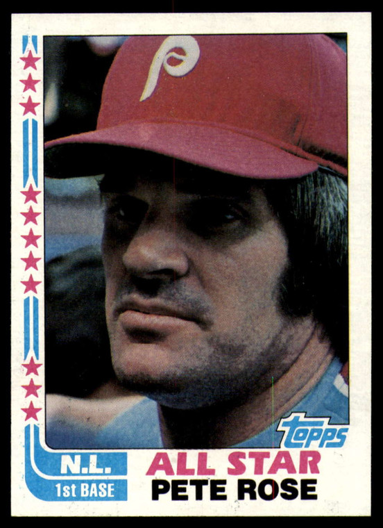 1982 Topps #337 Pete Rose AS VG Philadelphia Phillies 