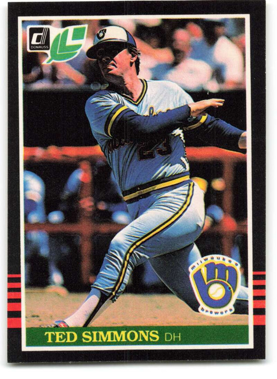 1985 Donruss/Leaf #104 Ted Simmons VG Milwaukee Brewers 