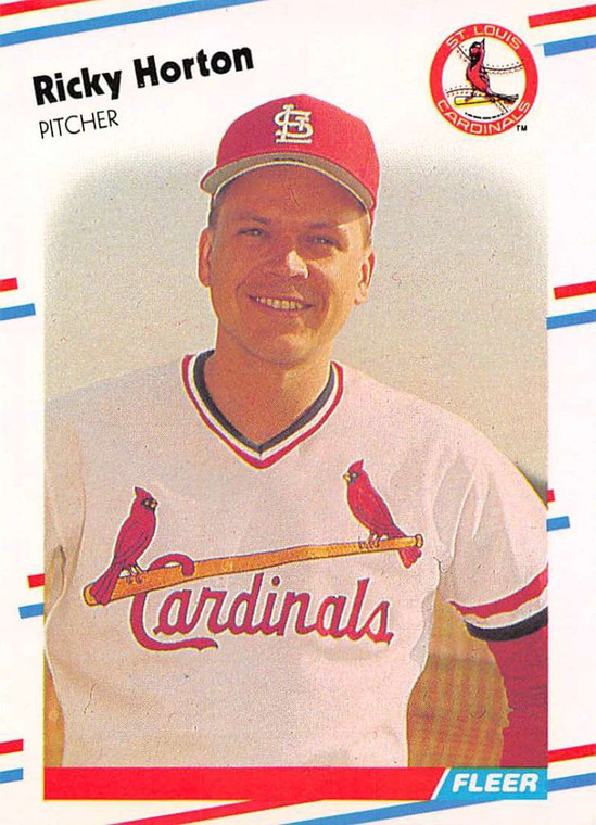 SOLD 33961 1988 Fleer #36 Ricky Horton VG St. Louis Cardinals 