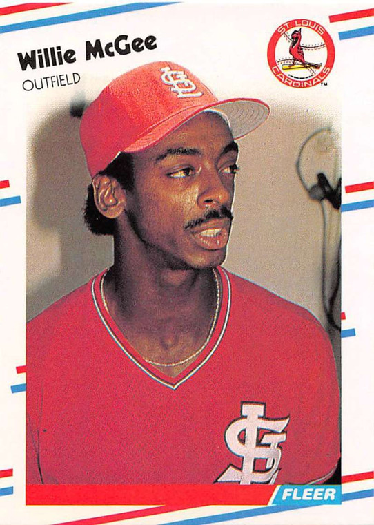 1988 Fleer #42 Willie McGee VG St. Louis Cardinals 