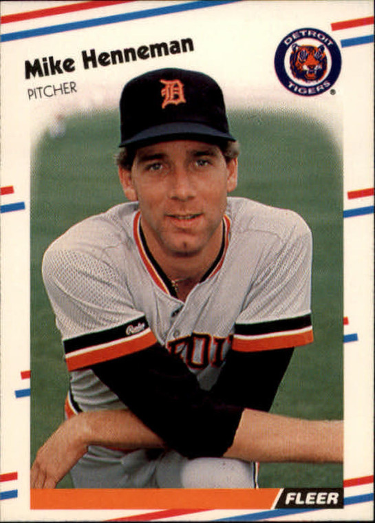 1988 Fleer #57 Mike Henneman VG RC Rookie Detroit Tigers 