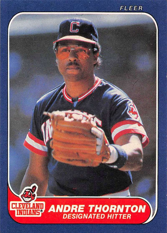 1986 Fleer #596 Andre Thornton VG Cleveland Indians 