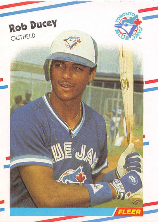 1988 Fleer #107 Rob Ducey VG RC Rookie Toronto Blue Jays 
