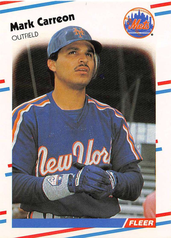 1988 Fleer #129 Mark Carreon VG RC Rookie New York Mets 