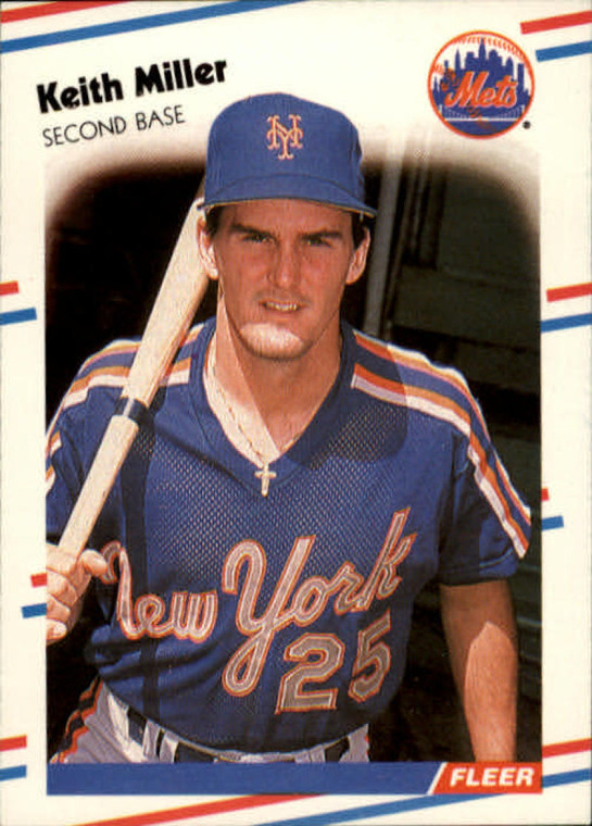 1988 Fleer #144 Keith Miller VG RC Rookie New York Mets 
