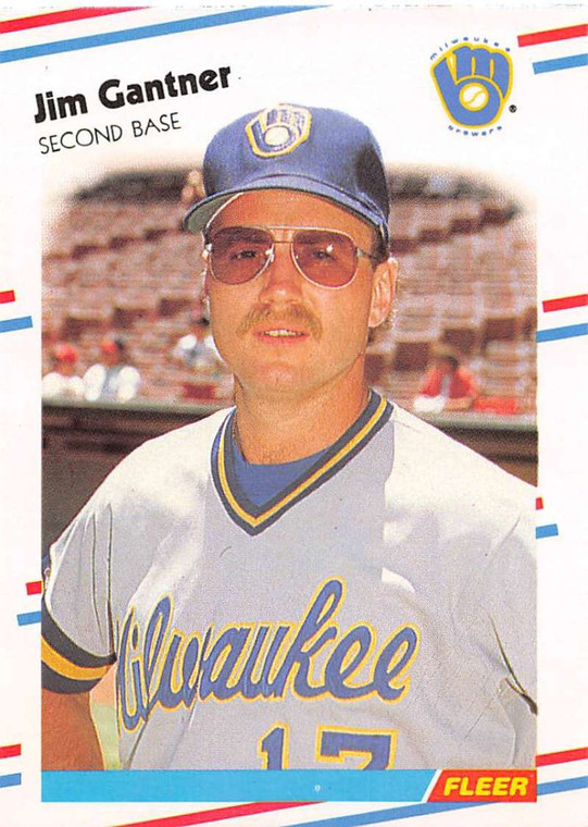 1988 Fleer #165 Jim Gantner VG Milwaukee Brewers 