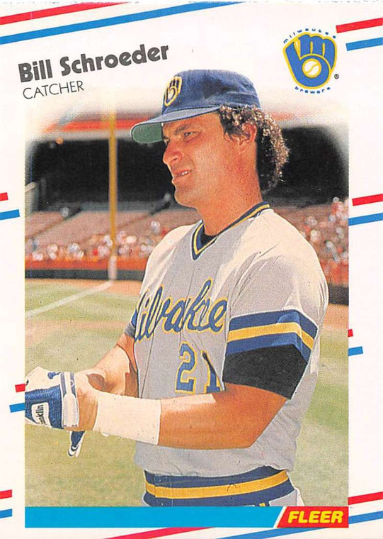 1988 Fleer #173 Bill Schroeder VG Milwaukee Brewers 