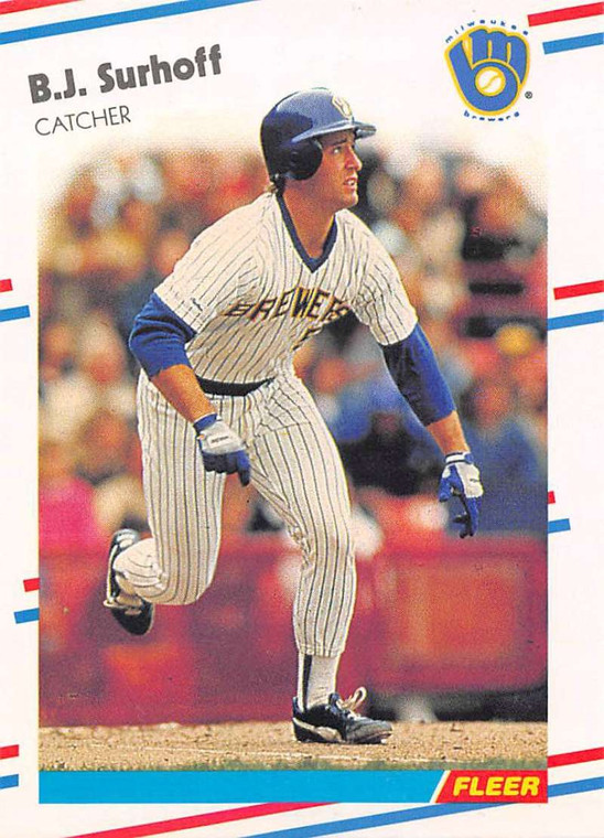 1988 Fleer #175 B.J. Surhoff VG Milwaukee Brewers 