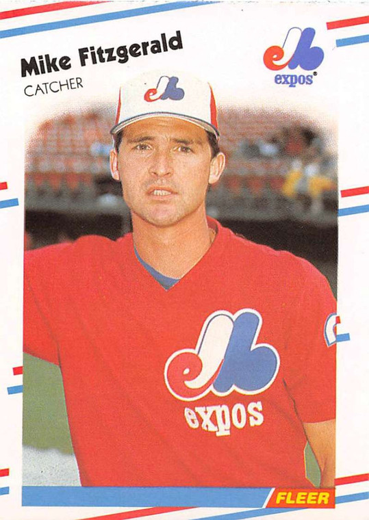 1988 Fleer #182 Mike Fitzgerald VG Montreal Expos 